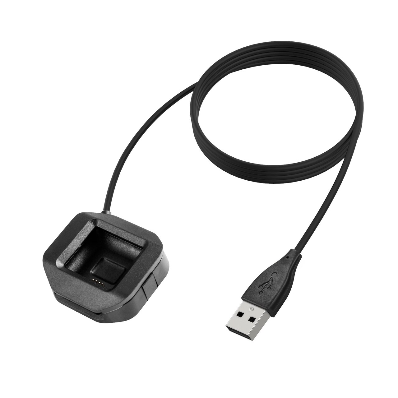 Insten 2.7' Replacement USB Charging Cable Cradle compatible with Fitbit Blaze Smart Fitness Watch - Black, Manufactured by Juvo Plus, Inc.